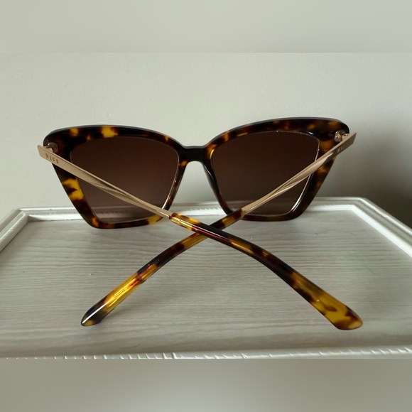 Diff Eyewear Becky IV Amber Tortoise Brown Gradient Polarized Sunglasses